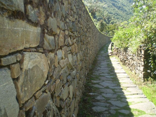 Muros de piedra en Choquequirao